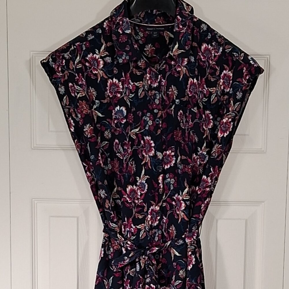 Tommy Hilfiger button-front dress, navy floral print - Picture 2 of 12